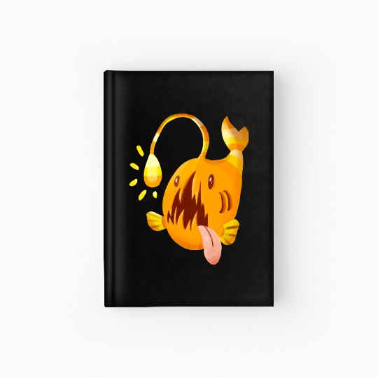 The Orange Candy Corn Angler Fish Hardcover Journal