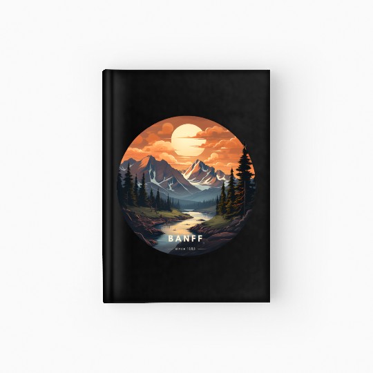 Banff sunset Hardcover Journal
