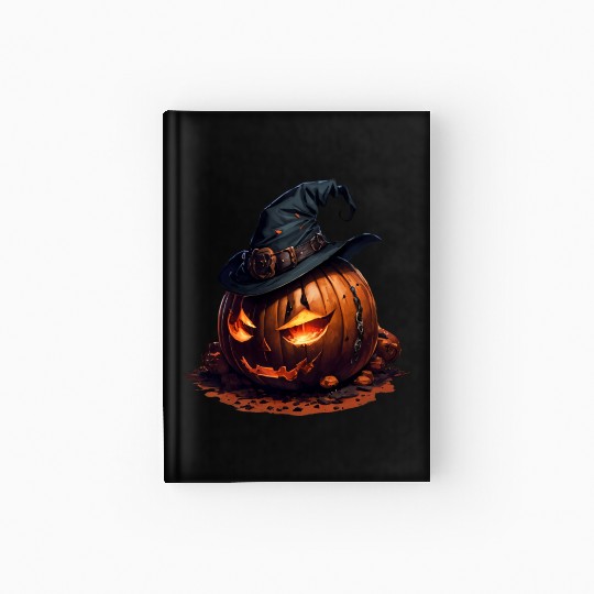 Halloween Evil Pumpkin RGP Game Style Hardcover Journal