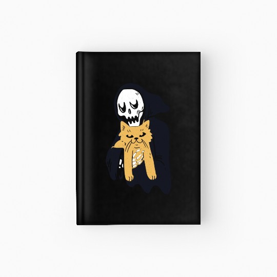The grim reaper loves cat Hardcover Journal