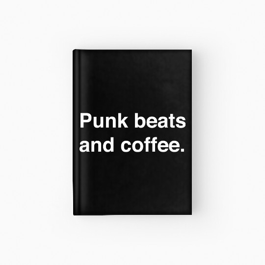 Punk beats and coffee 80s Copy Hardcover Journal