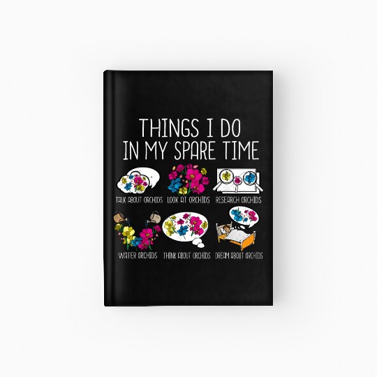 Orchid Plant Lover Houseplant Florist Gardening Hardcover Journal