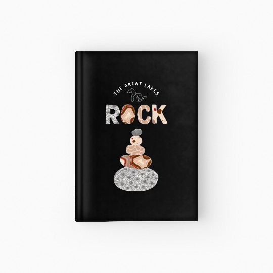 Great Lakes Rock Colored Rock Stack Petoskey Stone Hardcover Journal