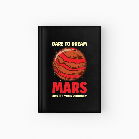 Mars Explore Astronaut Astronomy Solar System Hardcover Journal