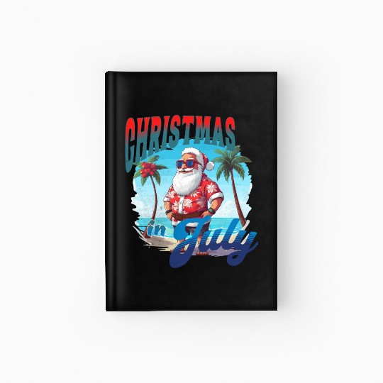 Santa at the Beach | Christmas In July Hardcover Journal