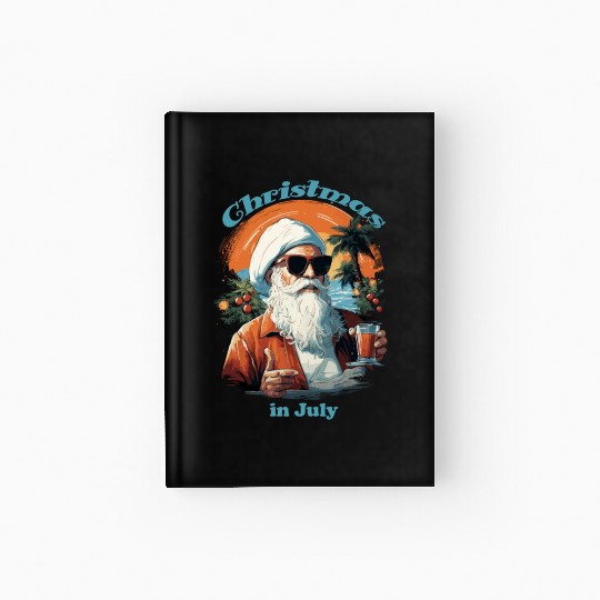 Beachside Santa | "Christmas in July" Festive Hardcover Journal