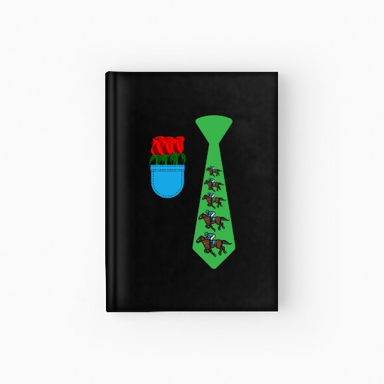Funny Horse Racing Tuxedo Costume Race Horse Tie Hardcover Journal