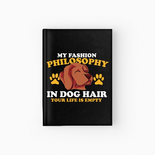 Philosophy Dog Hair Teacher Poetry Science Book Hardcover Journal