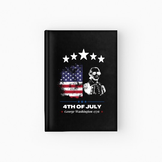 Happy 4th Of July Suck England George Washington Hardcover Journal