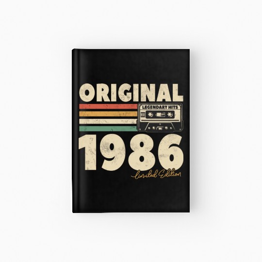 Vintage 1986 Birthday Gift Hardcover Journal