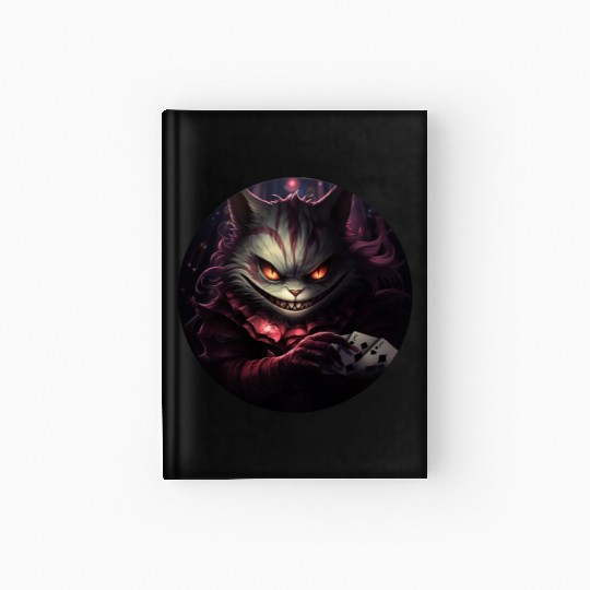 Cheshire Cat Playing Cards Hardcover Journal