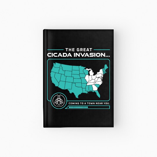 Cicada Invasion Coming To These States In Us Map Hardcover Journal