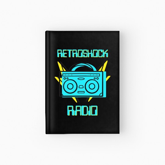 Retro Shock Radio Old School Music Hardcover Journal
