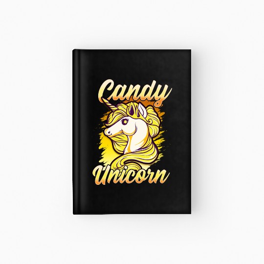 Candy Corn Unicorn Halloween Funny Candy Unicorn Hardcover Journal