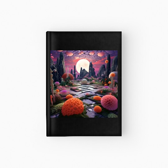 Visually Pleasing Moonlight Coral [Surreal Aesthet Hardcover Journal