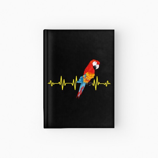 Macaw Heart Beat Parrot lover Macaws Parrots Hardcover Journal