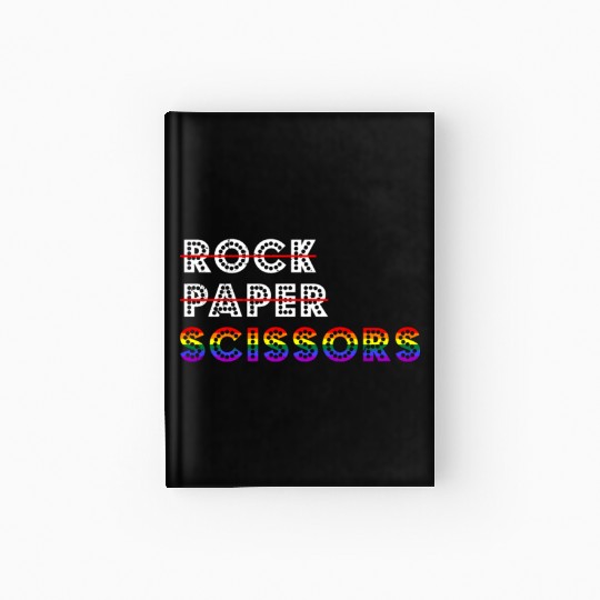 Rock Paper Scissors LGBT For Lesbians Lesbian Gay Hardcover Journal