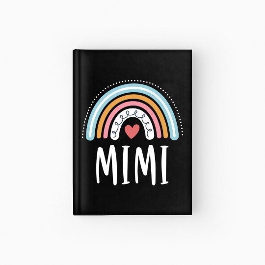 Mimi For Grandma Family Rainbow Hardcover Journal