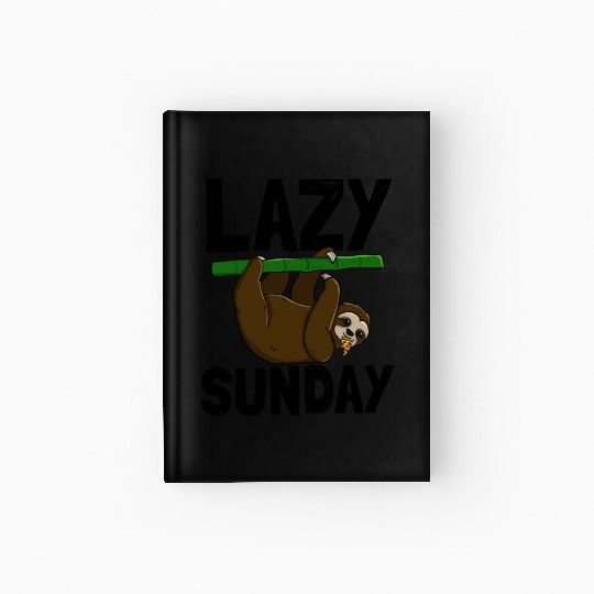 Lazy Sunday Sloth Hardcover Journal