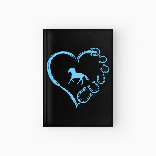 Horseshoe Heart Horse Mom Horseback Riding Hardcover Journal
