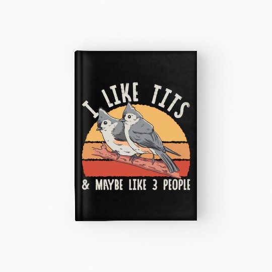 Bird Watcher Retro Vintage Tit Hardcover Journal