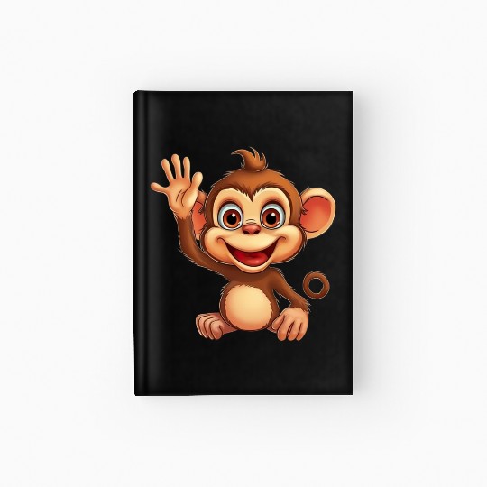 Cute Monkey for Kids for a Kid Hardcover Journal