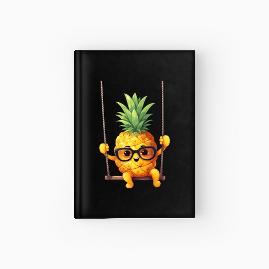 Pig with Sunflower Wreath, Charming Farm Animal Hardcover Journal