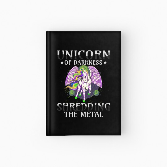 Goth Rock Satan Unicorn Festivals Death Metal Hardcover Journal