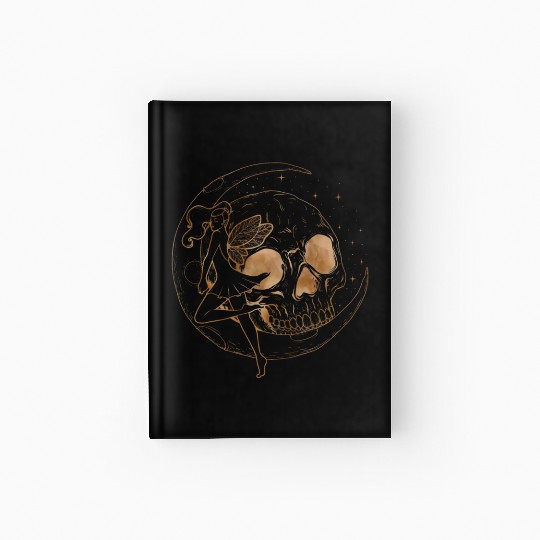 Fairy Hardcover Journal, Fairycore Skull Skeleton And Moon