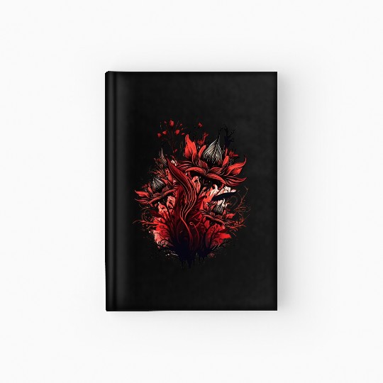 Desire: Red Flowers Kindling Love's Flame Hardcover Journal