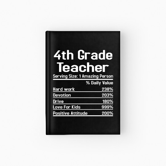 4th Grade Teacher Hardcover Journal