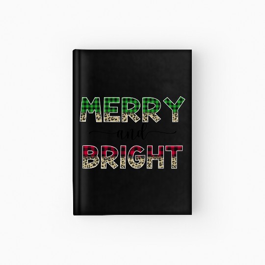 Merry and Bright Christmas Hardcover Journal