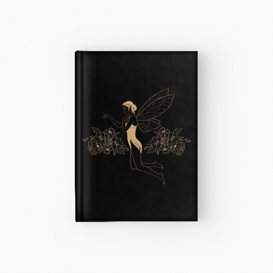 Fairy Hardcover Journal, Fairycore Floral Fairy Grunge Hardcover Journal,