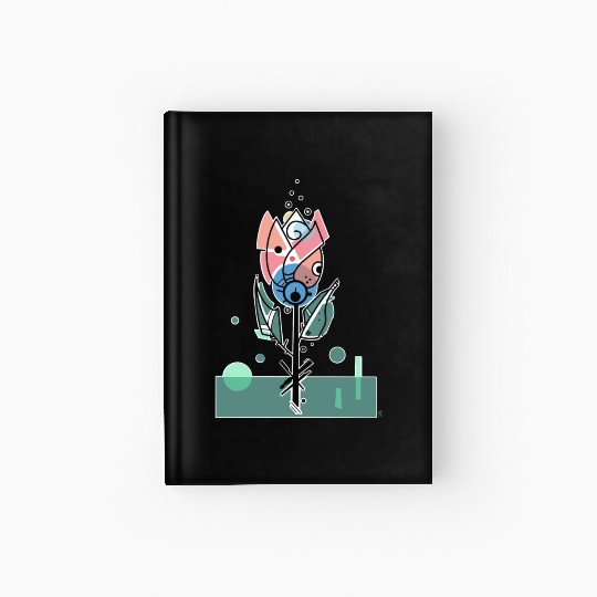 Retro Tulip Flower Hardcover Journal