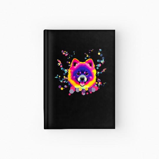 Pomeranian pop art Hardcover Journal