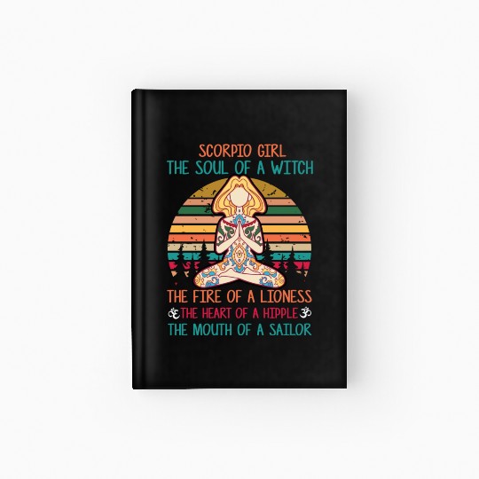 Yoga Lover Gift Scorpio Girl Classic Hardcover Journal