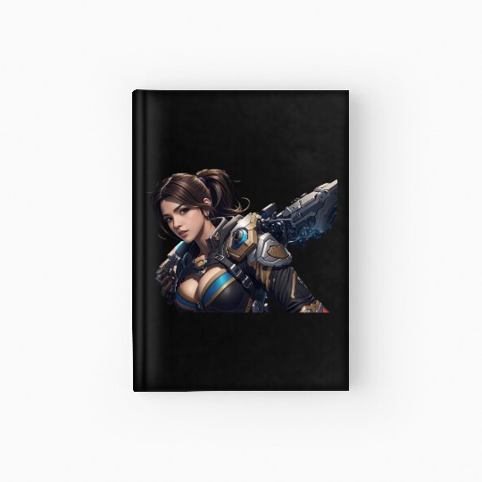 Sexy female gamer chick Hardcover Journal