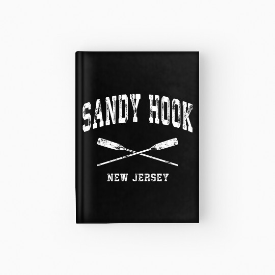 Sandy Hook New Jersey Nautical Crossed Oars Hardcover Journal