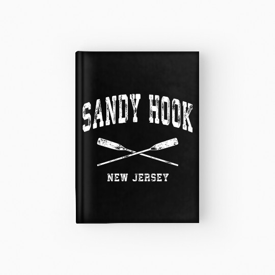 Sandy Hook New Jersey Nautical Crossed Oars Hardcover Journal