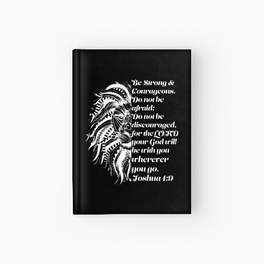 Christian Lion Joshua 19 Be Strong, Courageous Bib Hardcover Journal
