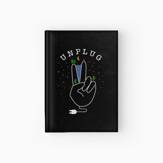 Unplug - nature, forest and mountains Hardcover Journal