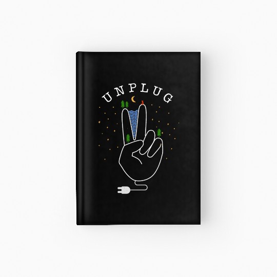 Unplug - nature, forest and mountains Hardcover Journal