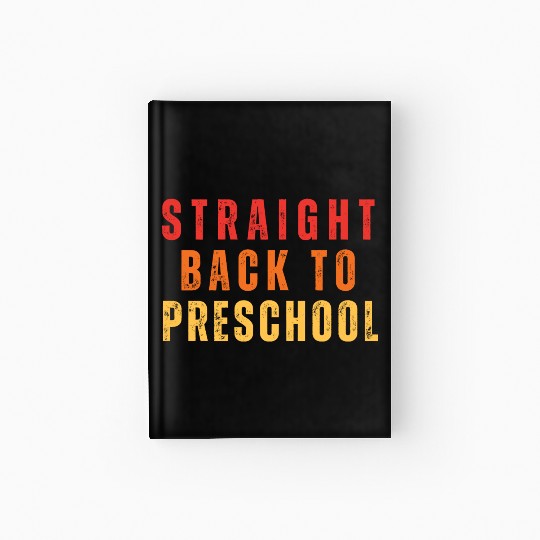 Preschool Teacher Back to school in retro vintage Hardcover Journal