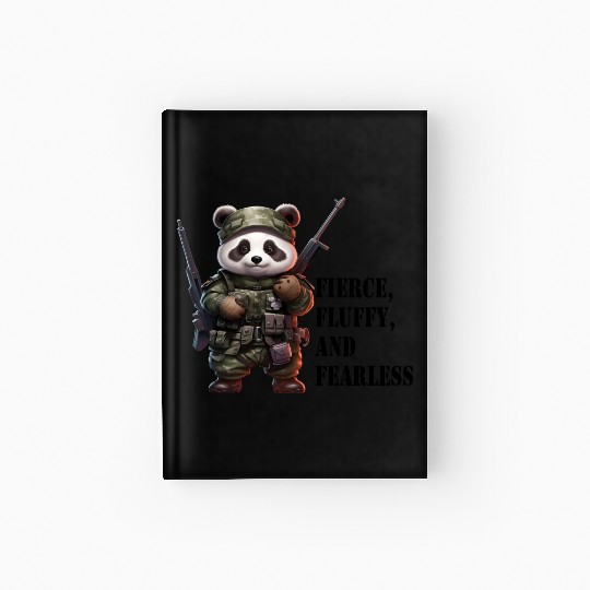 Cute Panda Army Panda Fierce Panda Hardcover Journal