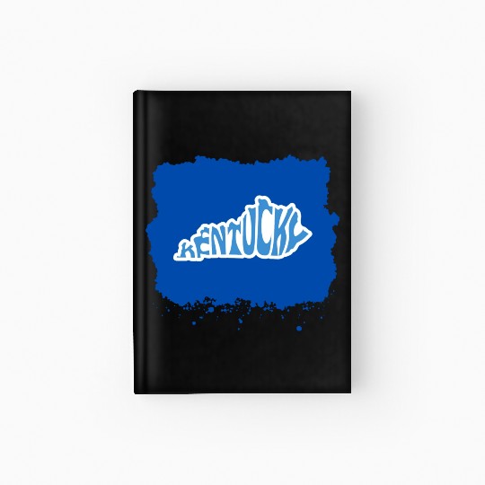 Kentucky Typography Sticker in State Shape Hardcover Journal
