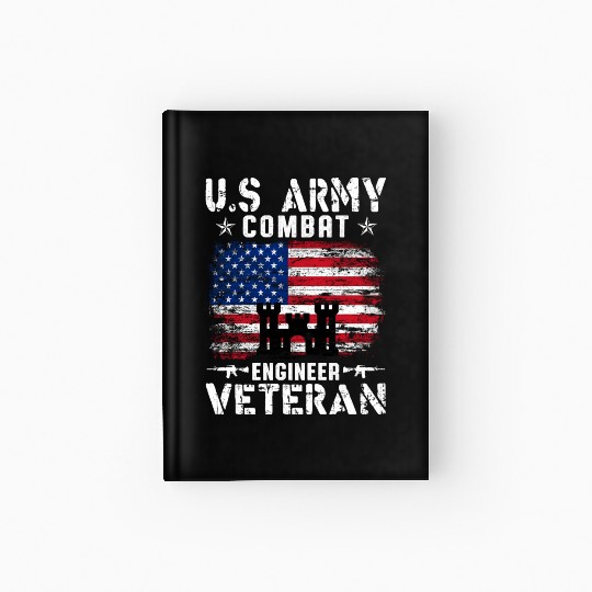 US Army Combat Engineer Veteran Hardcover Journal
