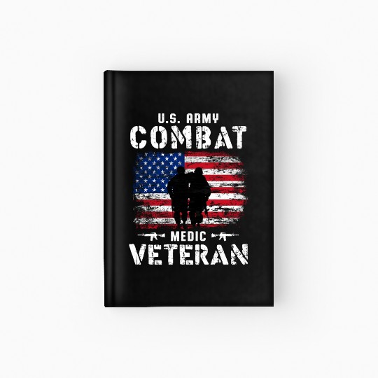 US Army Combat Medic Veteran Hardcover Journal