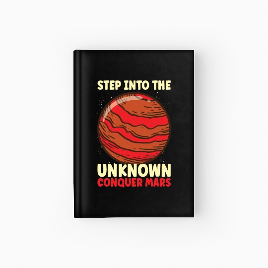 Mars Explore Astronaut Astronomy Solar System Hardcover Journal