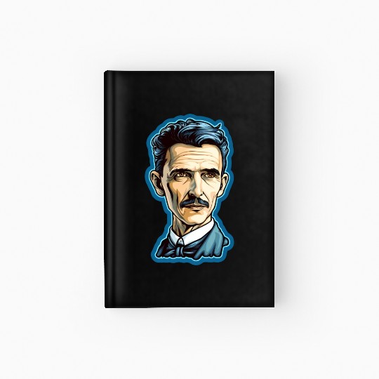 Nikola Tesla Physics Nerd Geek Hardcover Journal