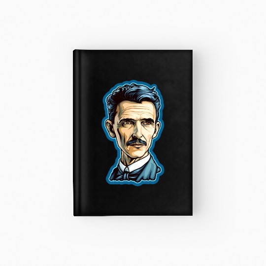 Nikola Tesla Physics Nerd Geek Hardcover Journal